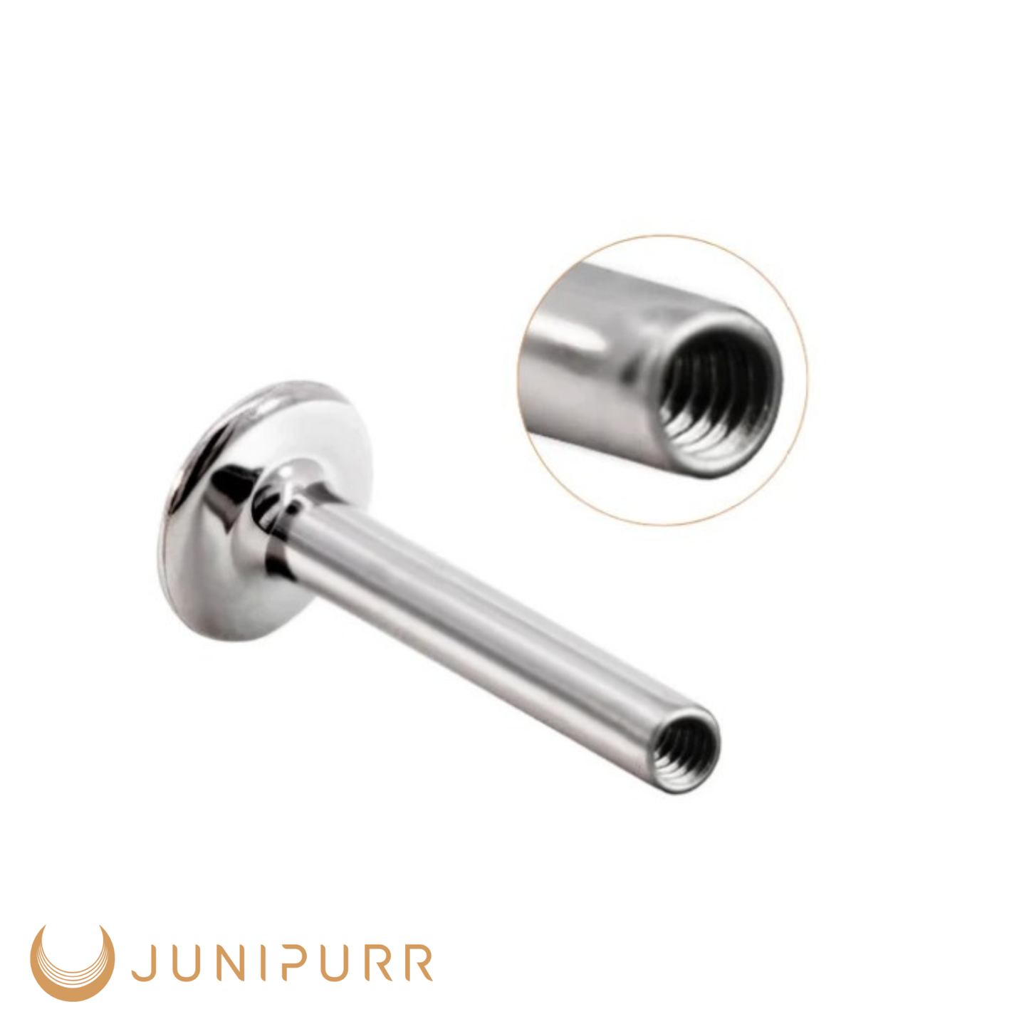 Junipurr 16G Threaded Titanium Labret Post